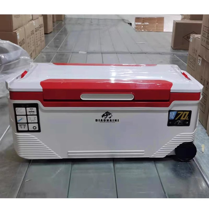 70L NEW LARGE-CAPACITY FISHING TANK - ONE RED AND WHITE (150 HOURS TEMPERATURE PROTECTION)